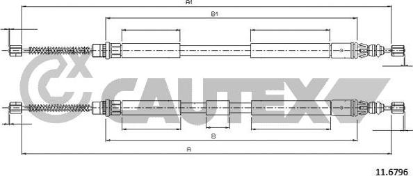 Cautex 762427 - Трос, гальмівна система autozip.com.ua