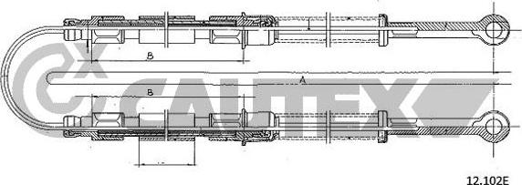 Cautex 762575 - Трос, гальмівна система autozip.com.ua