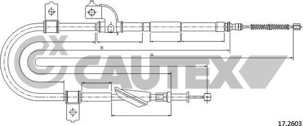 Cautex 762624 - Трос, гальмівна система autozip.com.ua