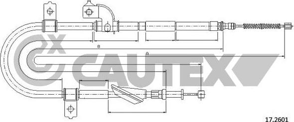 Cautex 762628 - Трос, гальмівна система autozip.com.ua