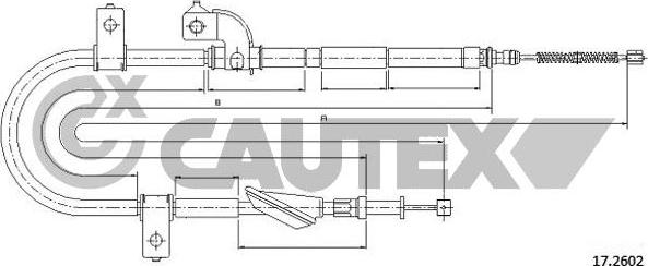 Cautex 762623 - Трос, гальмівна система autozip.com.ua