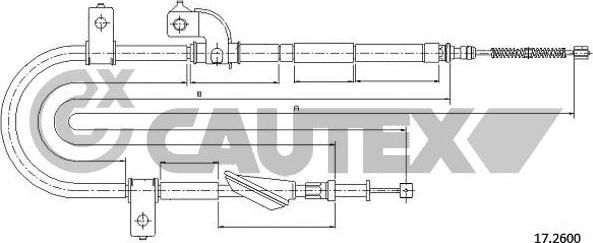 Cautex 762627 - Трос, гальмівна система autozip.com.ua