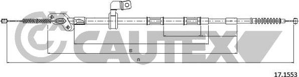 Cautex 708113 - Трос, гальмівна система autozip.com.ua