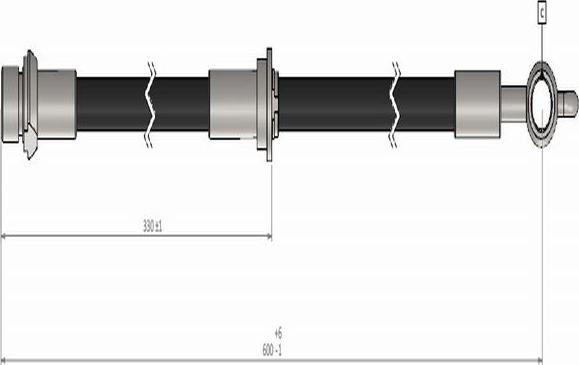 CAVO C900 447A - Гальмівний шланг autozip.com.ua