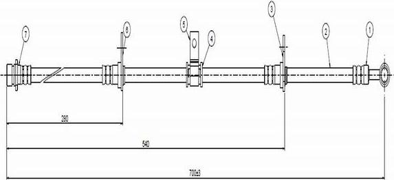 CAVO C800 450A - Гальмівний шланг autozip.com.ua