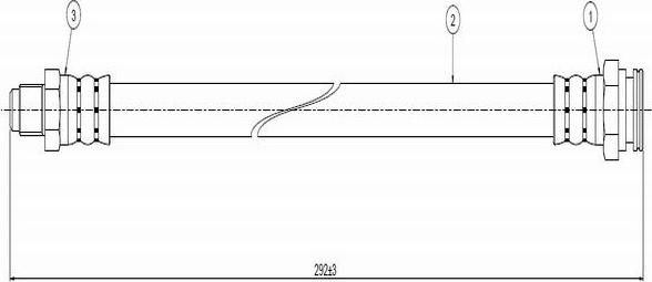 CAVO C800 082A - Гальмівний шланг autozip.com.ua