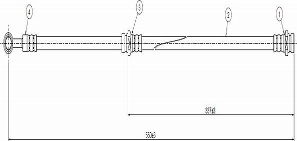 CAVO C800 393A - Гальмівний шланг autozip.com.ua