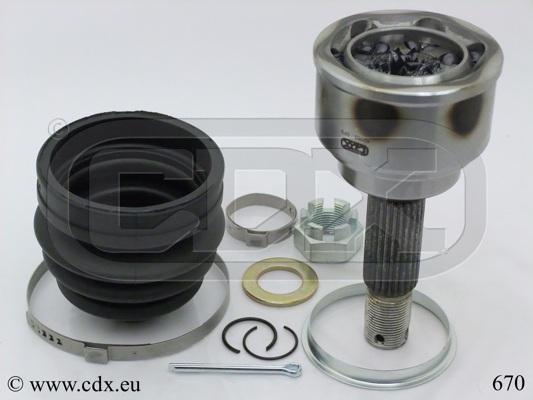 CDX 670 - Шарнірний комплект, ШРУС, приводний вал autozip.com.ua