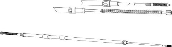 CEF VW02100 - Трос, гальмівна система autozip.com.ua