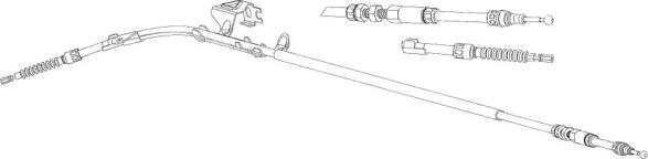 CEF VW02184 - Трос, гальмівна система autozip.com.ua