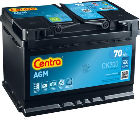 CENTRA CK700 - Стартерна акумуляторна батарея, АКБ autozip.com.ua
