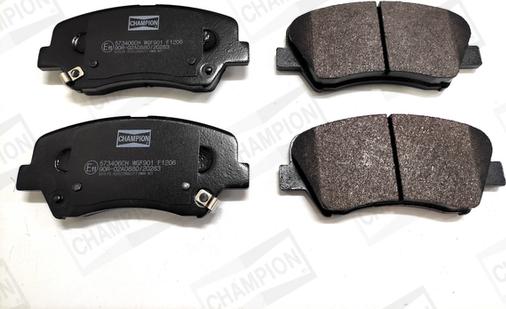 Champion 573406CH - Гальмівні колодки, дискові гальма autozip.com.ua