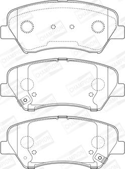 Champion 573406CH - Гальмівні колодки, дискові гальма autozip.com.ua