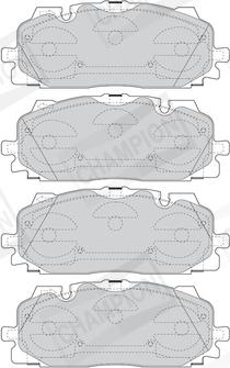 Champion 573773CH - Гальмівні колодки, дискові гальма autozip.com.ua