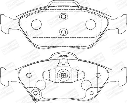 Champion 572576CH - Гальмівні колодки, дискові гальма autozip.com.ua