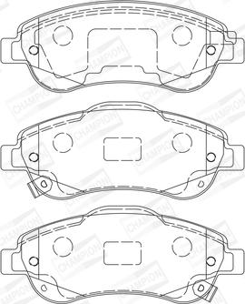 Champion 572605CH - Гальмівні колодки, дискові гальма autozip.com.ua