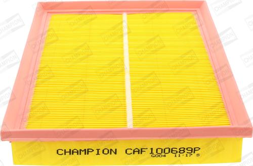 Champion CAF100689P - Повітряний фільтр autozip.com.ua