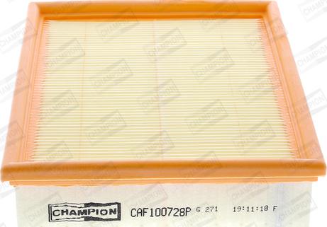 Champion CAF100728P - Повітряний фільтр autozip.com.ua