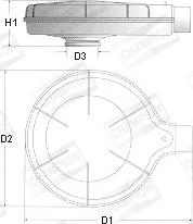 Champion W191/606 - Повітряний фільтр autozip.com.ua