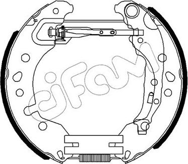 Cifam 151-496 - Комплект гальм, барабанний механізм autozip.com.ua