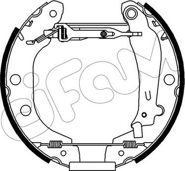 Cifam 151-431 - Комплект гальм, барабанний механізм autozip.com.ua