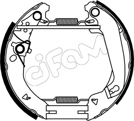 Cifam 151-552 - Комплект гальм, барабанний механізм autozip.com.ua