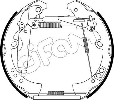 Cifam 151-508 - Комплект гальм, барабанний механізм autozip.com.ua