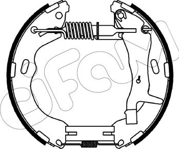 Cifam 151-538 - Комплект гальм, барабанний механізм autozip.com.ua