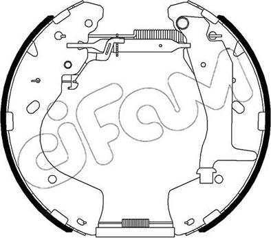 Cifam 151-522 - Комплект гальм, барабанний механізм autozip.com.ua
