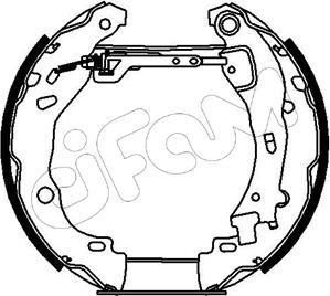 Cifam 151-190 - Комплект гальм, барабанний механізм autozip.com.ua