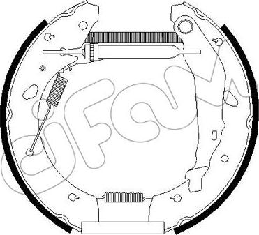 Cifam 151-257 - Комплект гальм, барабанний механізм autozip.com.ua