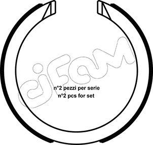 Cifam 153-491 - Комплект гальм, ручник, парковка autozip.com.ua