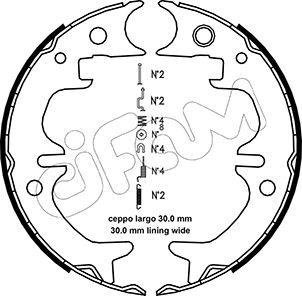 Cifam 153-444K - Комплект гальм, ручник, парковка autozip.com.ua