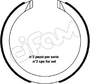 Cifam 153-483 - Комплект гальм, ручник, парковка autozip.com.ua