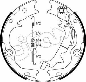 Cifam 153-502K - Комплект гальм, ручник, парковка autozip.com.ua