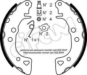 Cifam 153-021K - Комплект гальм, барабанний механізм autozip.com.ua