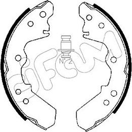 Cifam 153-191 - Комплект гальм, барабанний механізм autozip.com.ua