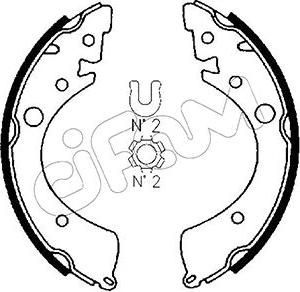 Cifam 153-151 - Комплект гальм, барабанний механізм autozip.com.ua