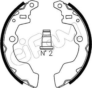 Cifam 153-396 - Комплект гальм, барабанний механізм autozip.com.ua