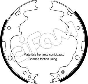 Cifam 153-357 - Комплект гальм, барабанний механізм autozip.com.ua