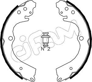 Cifam 153-384 - Комплект гальм, барабанний механізм autozip.com.ua