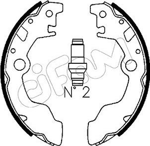 Cifam 153-382 - Комплект гальм, барабанний механізм autozip.com.ua