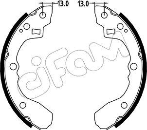 Cifam 153-213 - Комплект гальм, барабанний механізм autozip.com.ua