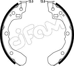 Cifam 153-220 - Комплект гальм, барабанний механізм autozip.com.ua