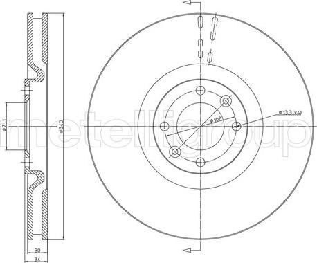 Cifam 800-1483C - Гальмівний диск autozip.com.ua