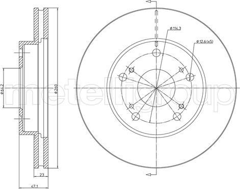 Cifam 800-1635C - Гальмівний диск autozip.com.ua