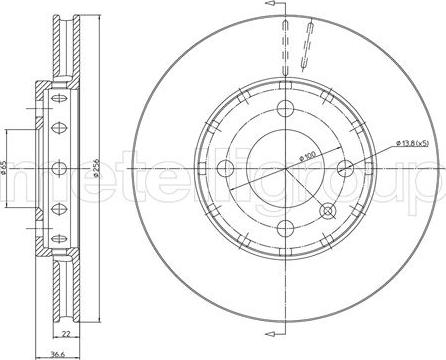 Cifam 800-1371C - Гальмівний диск autozip.com.ua