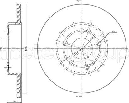 Cifam 800-124C - Гальмівний диск autozip.com.ua