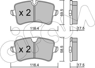 Cifam 822-955-0 - Гальмівні колодки, дискові гальма autozip.com.ua