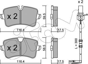 Cifam 822-955-1K - Гальмівні колодки, дискові гальма autozip.com.ua